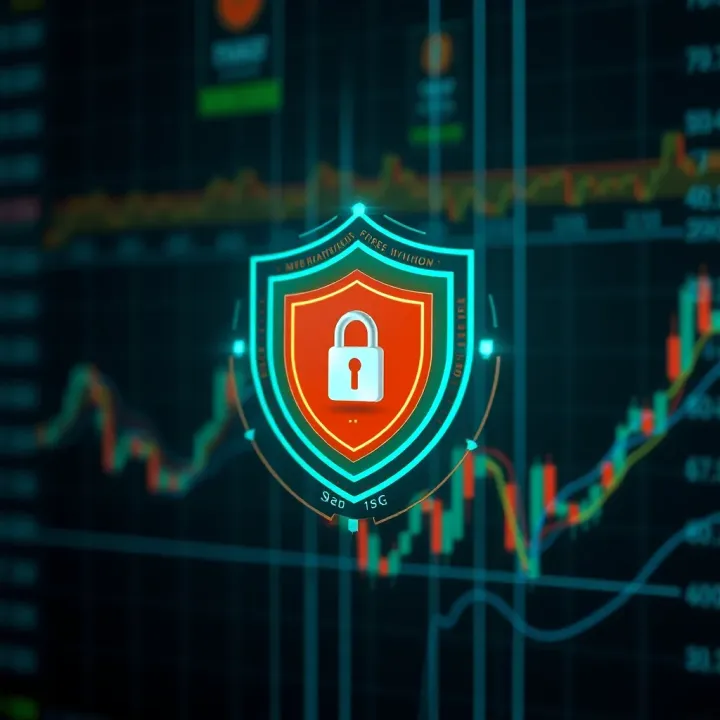 Security Features in Forex Trading Platforms Secure digital shield icon representing protection in online forex trading platforms