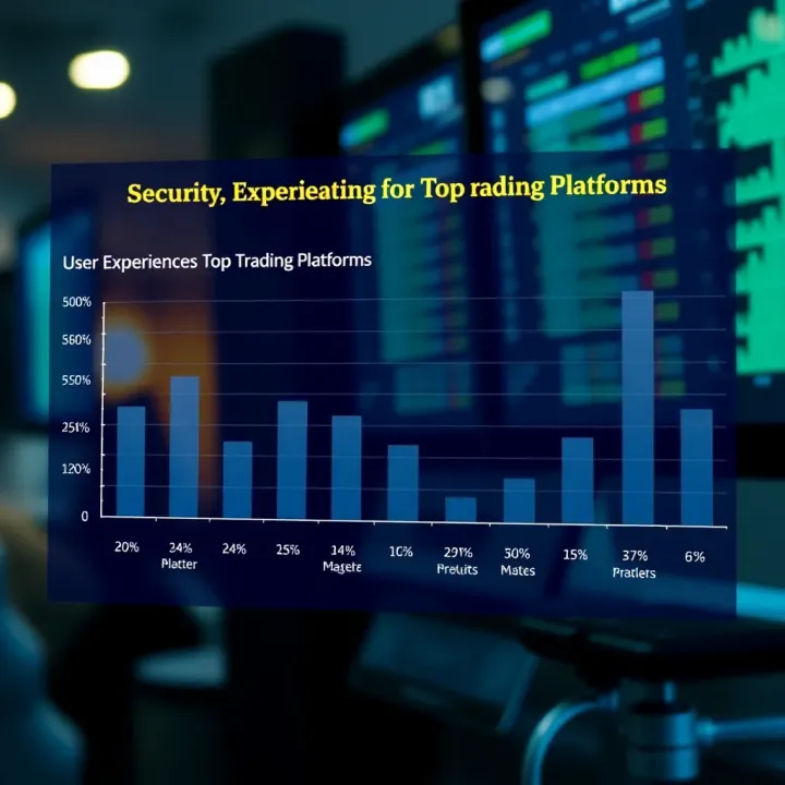 Graph illustrating security measures and user experience ratings of various trading platforms