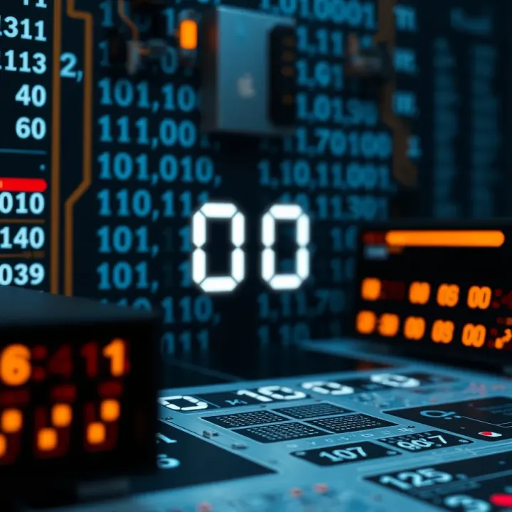 Role of Binary Zero in Computing and Digital Circuits Illustration of binary digits zero in digital electronics and programming logic context