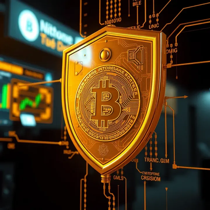 Secure digital shield representing strong protection for Bitcoin transactions in Nigeria