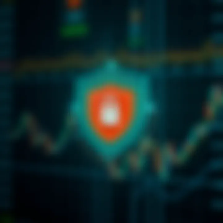 Security Features in Forex Trading Platforms Secure digital shield icon representing protection in online forex trading platforms
