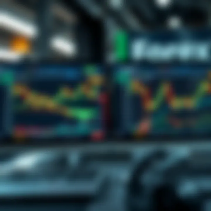 Detailed comparison of forex trading platforms showing charts and user interface features