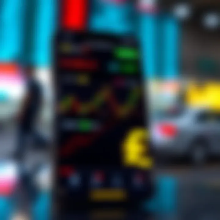 Smartphone displaying stock market graphs and Nigerian currency symbol