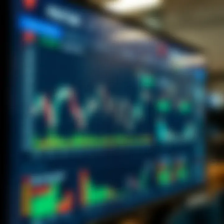 Graph showing crypto trading bot performance analytics on digital screen