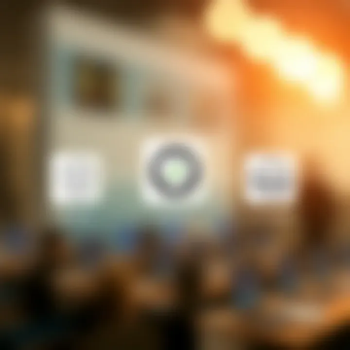 Illustration of key forex trading app features like security shield, low fees icon, and local support badge