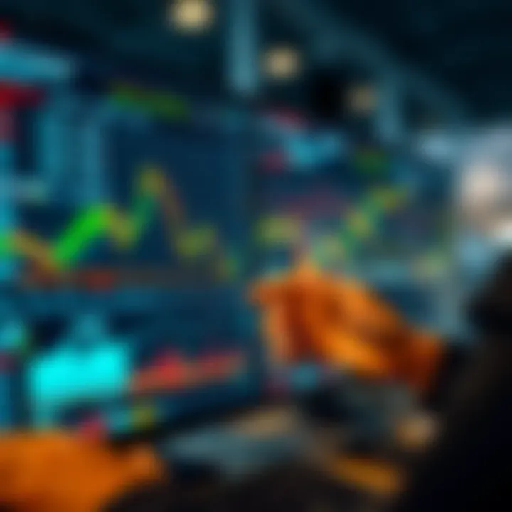 User interacting with forex trading platform interface showing charts and analysis tools