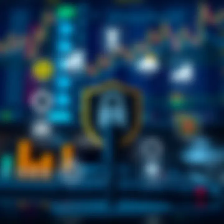 Trading Assets and Security Features in Nigerian Market Illustration of digital financial icons representing various trading assets and security features