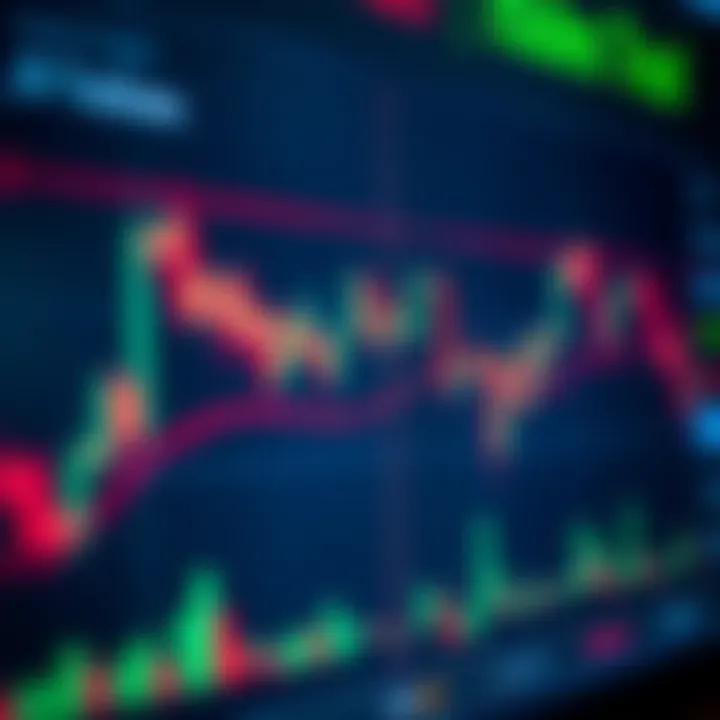 Illustration of a forex trading chart showing currency pair trends and candlestick patterns