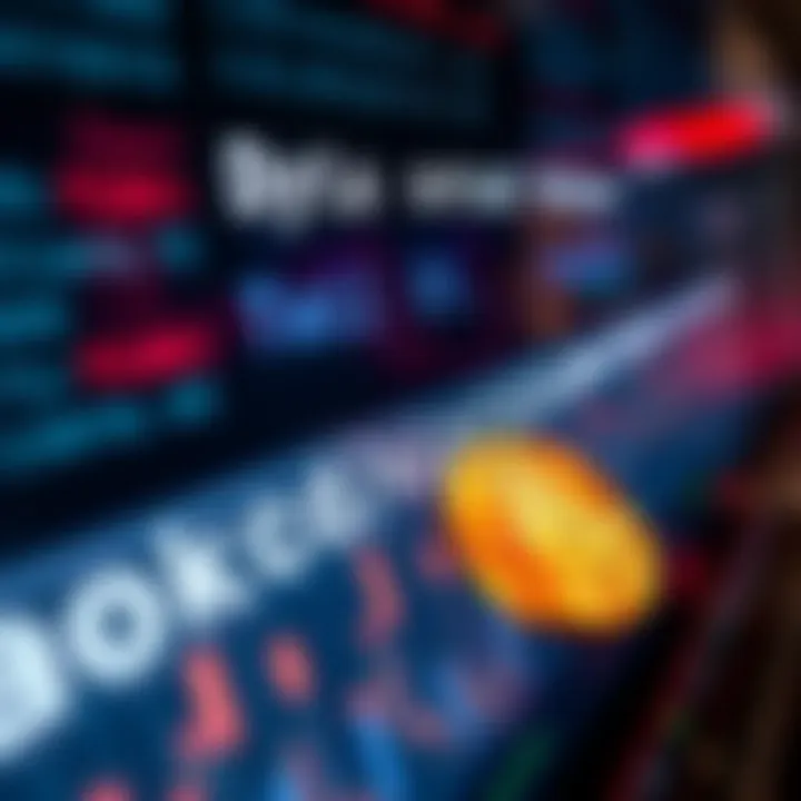 Abstract digital interface displaying usernames with binary code and cryptocurrency symbols