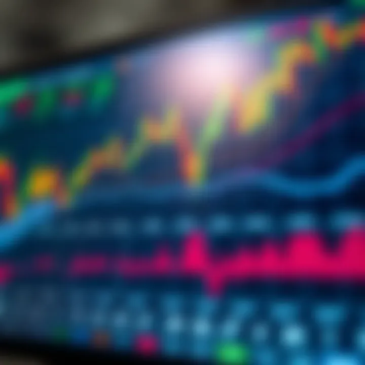 Illustration of currency pairs and forex market chart showing trading activity
