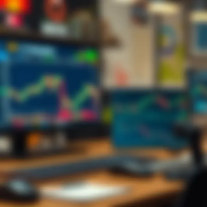 Illustration of forex trading platform showcasing tools for risk management and strategy implementation