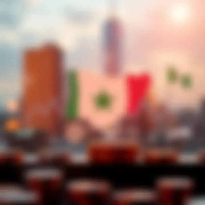 Diagram of forex trading tools including charts, risk management icons, and Nigerian flag