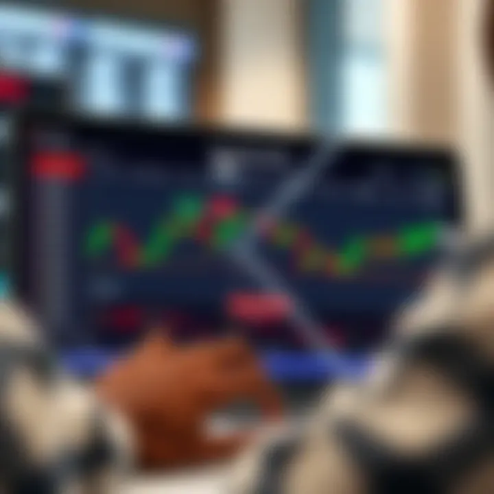 Graphic showing secure online trading platform interface highlighting risk management tools