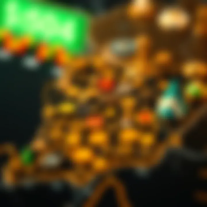 A digital representation of cryptocurrency symbols overlaying a map of Nigeria, symbolizing the local crypto trading landscape