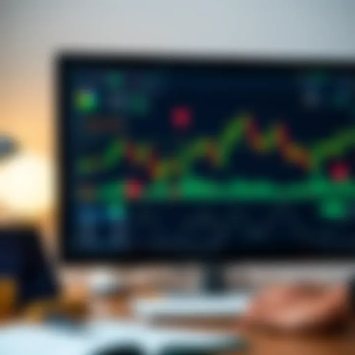 A computer screen displaying crypto trading charts and graphs with Nigerian currency symbols, highlighting tools for effective trading
