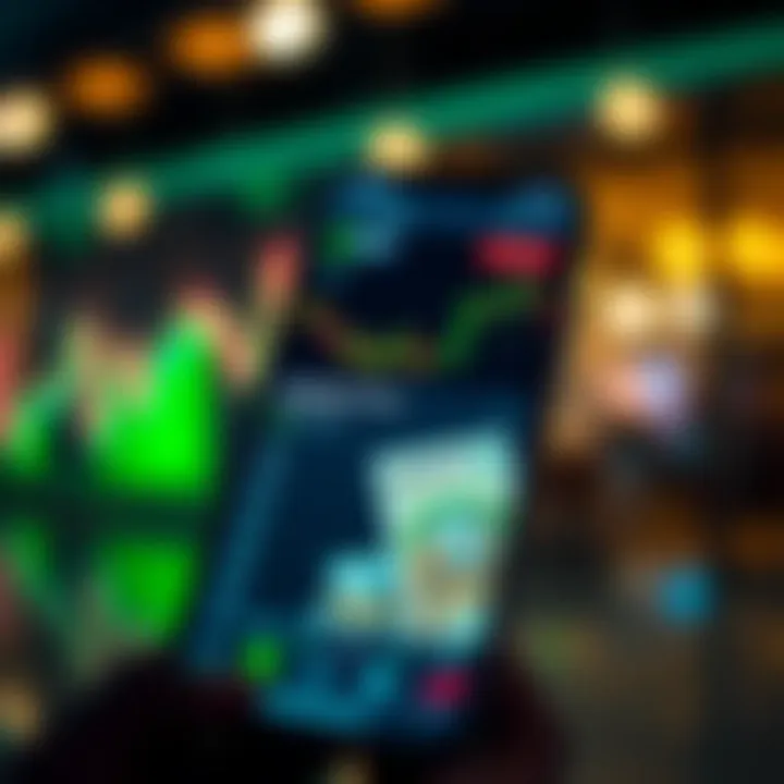 Mobile screen displaying forex trading charts and Nigerian Naira currency icons