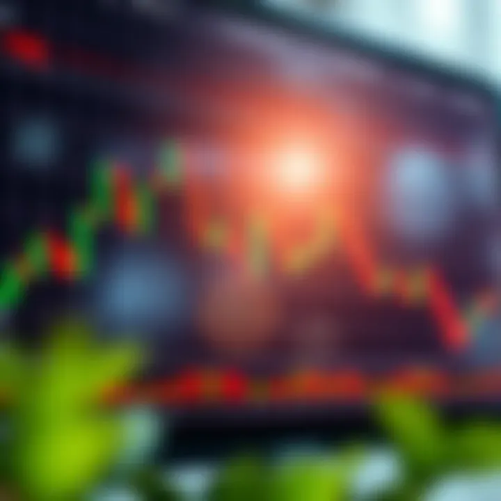 Chart showing various bearish candlestick patterns indicating potential downtrend in stock prices