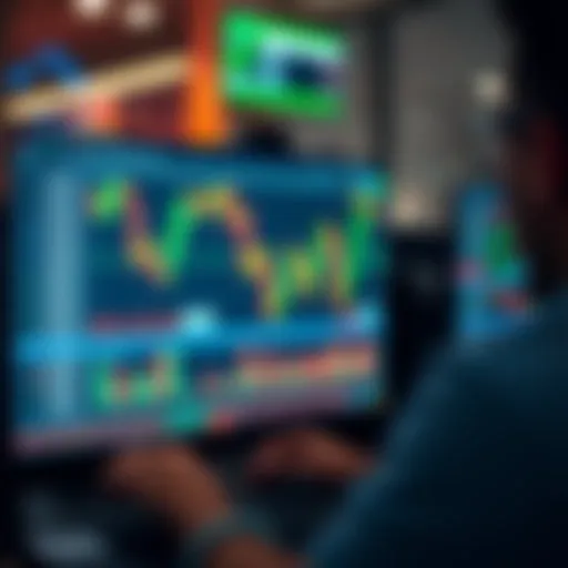 Digital interface displaying automated trading algorithms in action on a computer screen