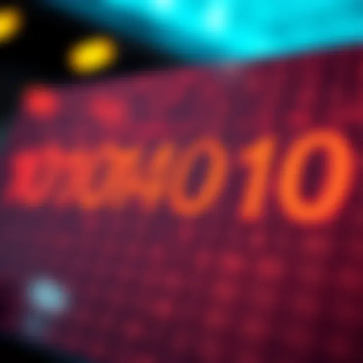 Diagram illustrating the binary numbering system with digits zero and one