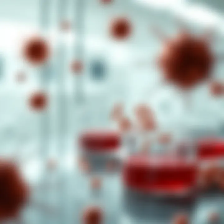 Illustration of bacterial growth influenced by environmental factors in a laboratory setting