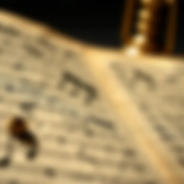 Historical Manuscript Highlighting Binary Form Usage in Classical Music Historical manuscript showing early examples of binary form notation in classical music