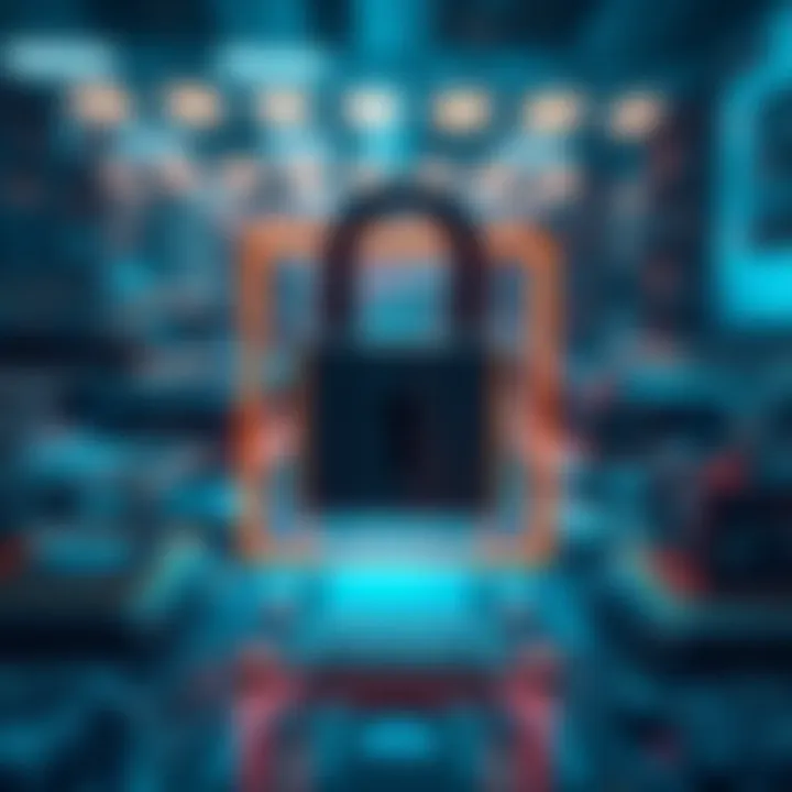 Visual representation of security layers protecting binary login credentials in modern technology