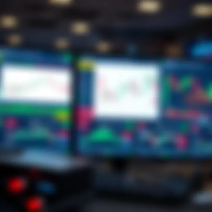 Digital interface displaying various trading platforms and signal tools for binary options