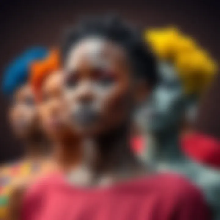 Colorful abstract representation of diverse gender identities symbolizing non-binary inclusion