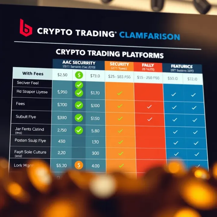 Visual comparison chart highlighting fees, security, and features of popular crypto trading platforms in Nigeria