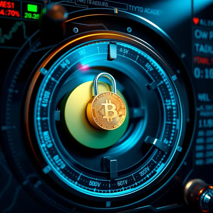 Secure digital vault symbolizing cryptocurrency safety and protection
