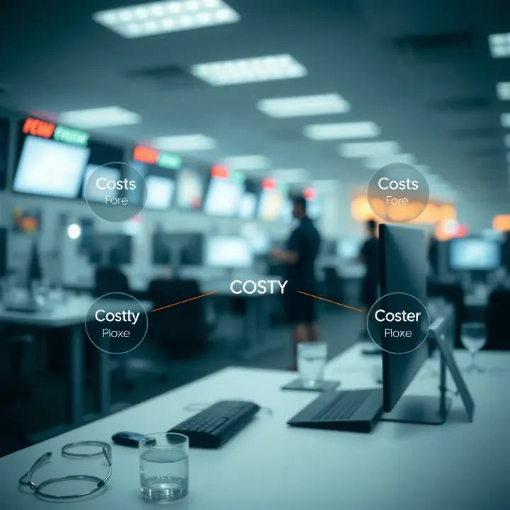 Diagram illustrating key factors like costs, security, and broker choices essential for selecting forex trading platforms
