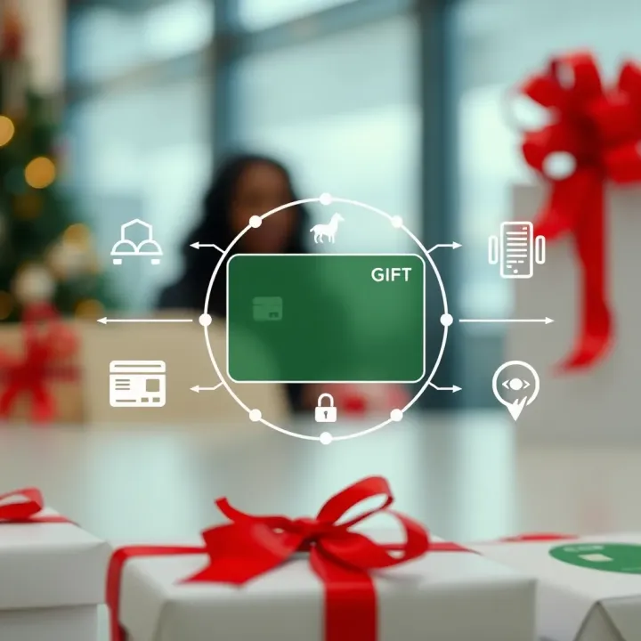 Safe and Compliant Gift Card Trading Features Graphic illustrating secure and efficient gift card transactions with legal compliance icons
