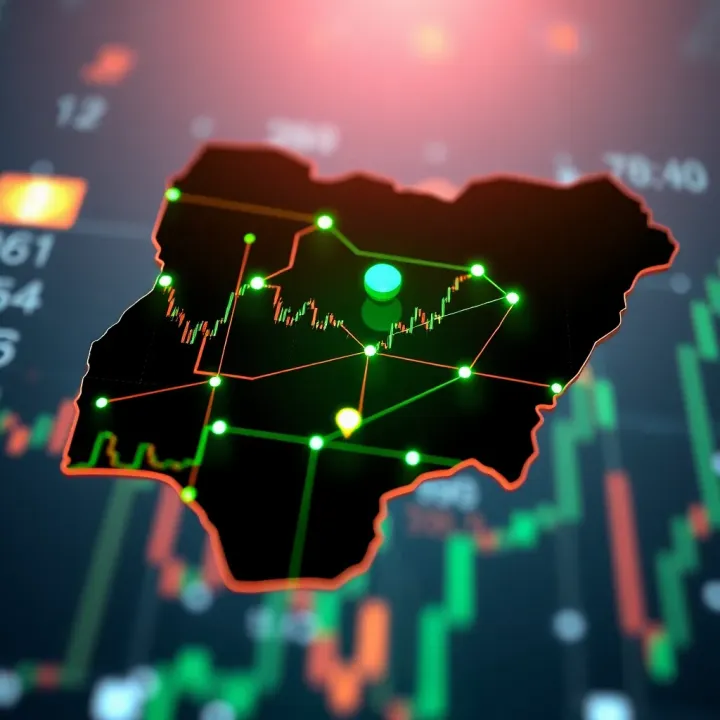 Map of Nigeria highlighting connectivity and access to global and local forex trading platforms