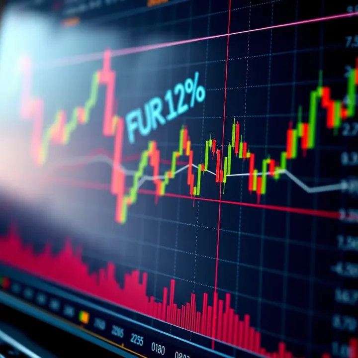 Forex Trading Indicators Visualized on Currency Price Chart Graph showing various forex trading indicators overlaying currency price movements