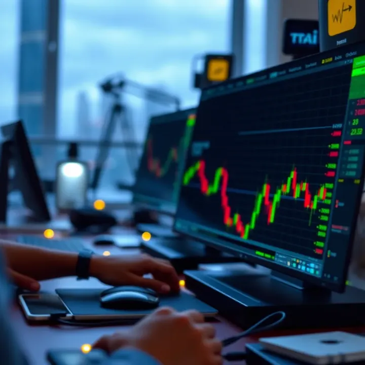 Visual representation of risk management techniques and strategy planning for digital asset trading
