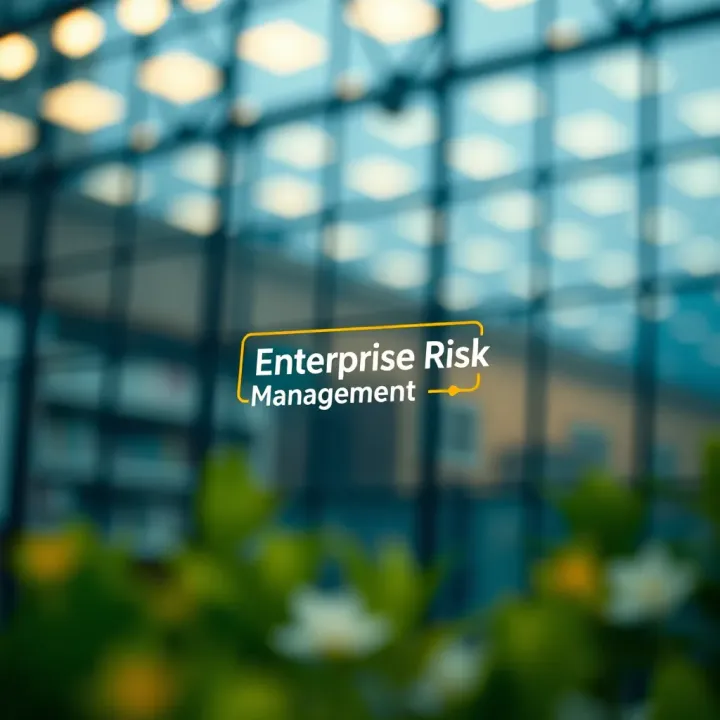 Diagram illustrating key components of enterprise risk management including risk identification, assessment, and mitigation strategies