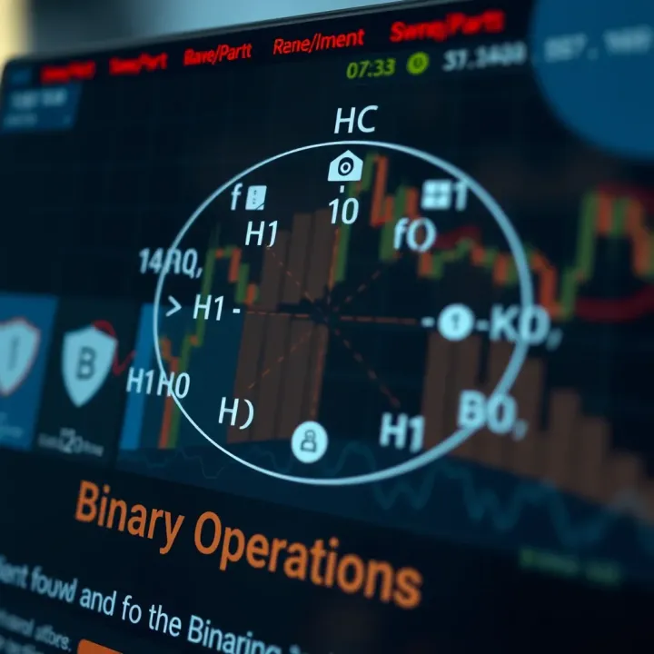 Diagram illustrating the concept of binary operations with symbols and examples
