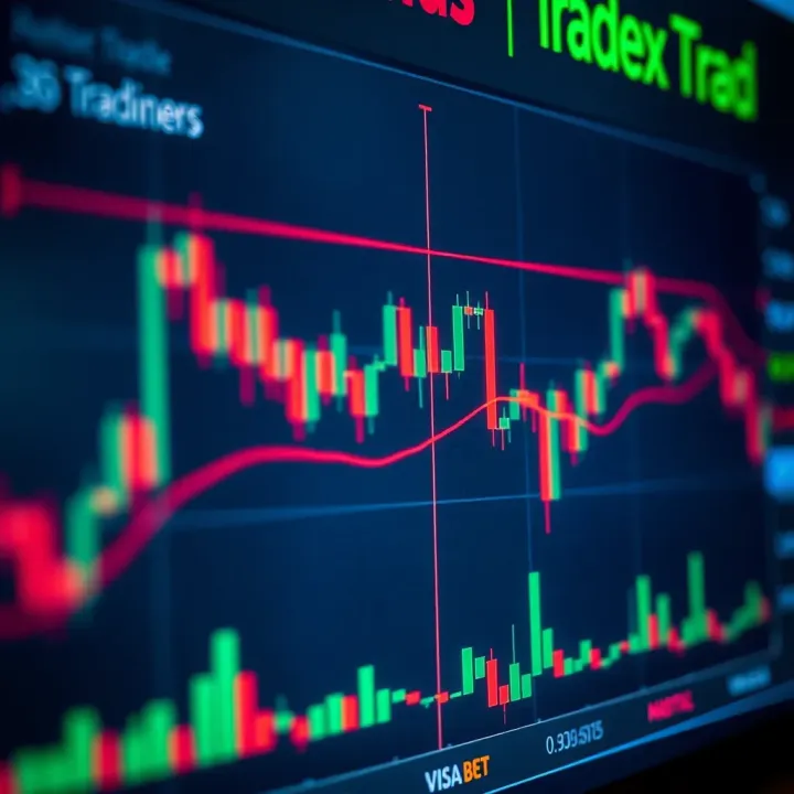 Illustration of a forex trading chart showing currency pair trends and candlestick patterns