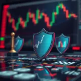 Illustration of risk management strategies using charts and protective shields