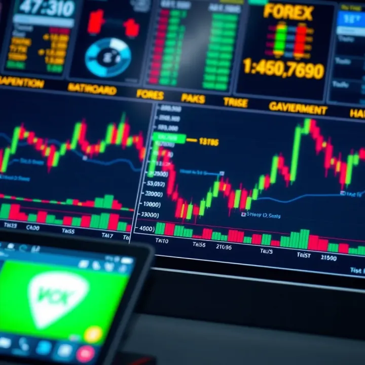 Effective Risk Management Techniques for Forex Trading Risk management tools and strategies displayed on digital forex trading dashboard