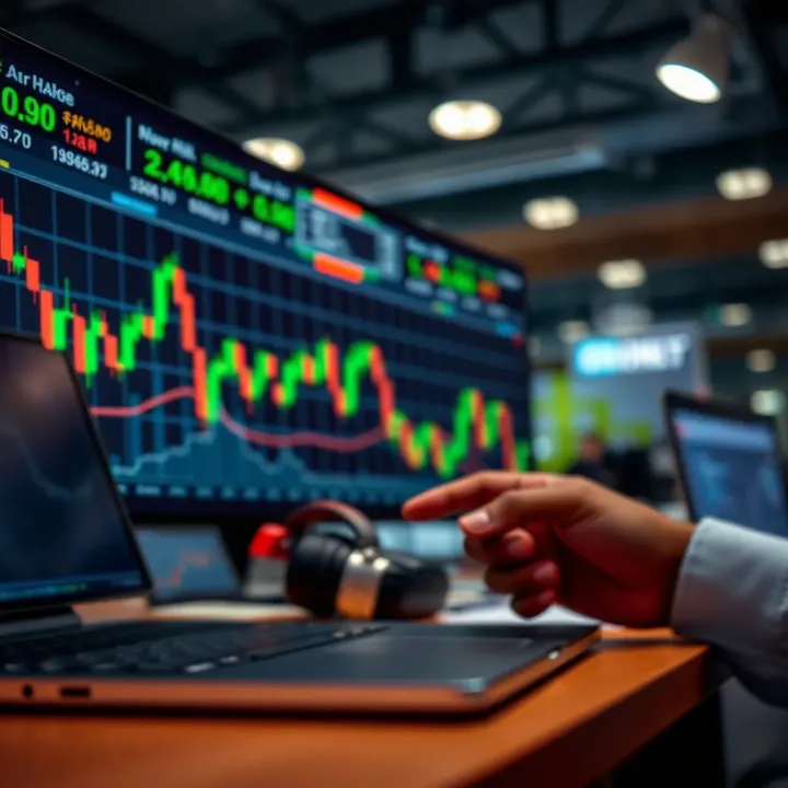 Conceptual illustration of risk management and strategy charts in forex trading
