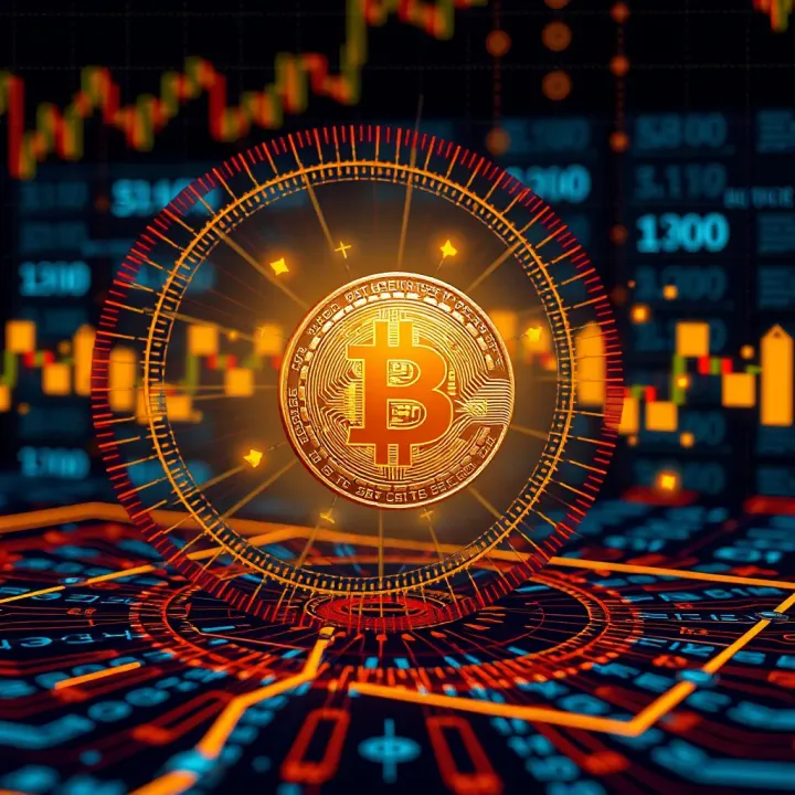 Visualizing Identity and Security in Cryptocurrency Trading with Binary Elements Conceptual visualization of identity and security in online trading with binary patterns and a secure lock icon