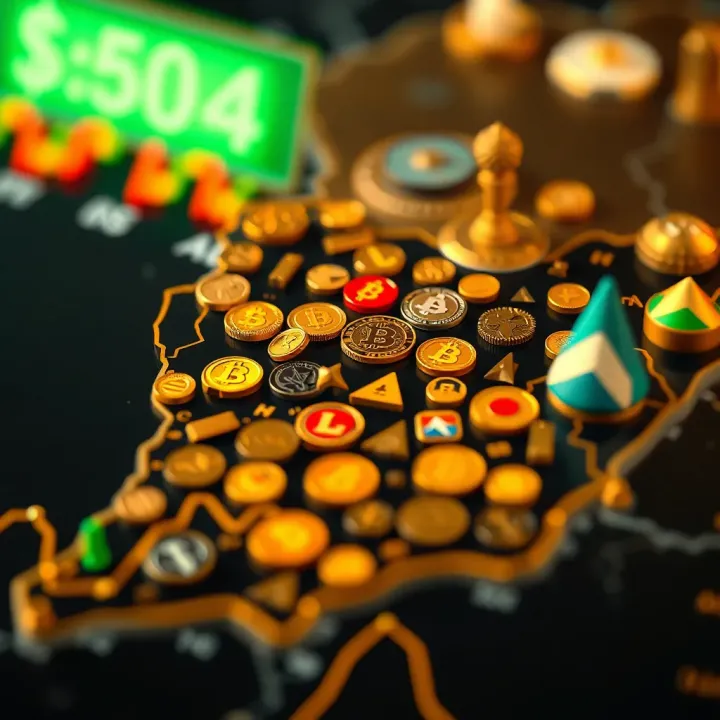 A digital representation of cryptocurrency symbols overlaying a map of Nigeria, symbolizing the local crypto trading landscape