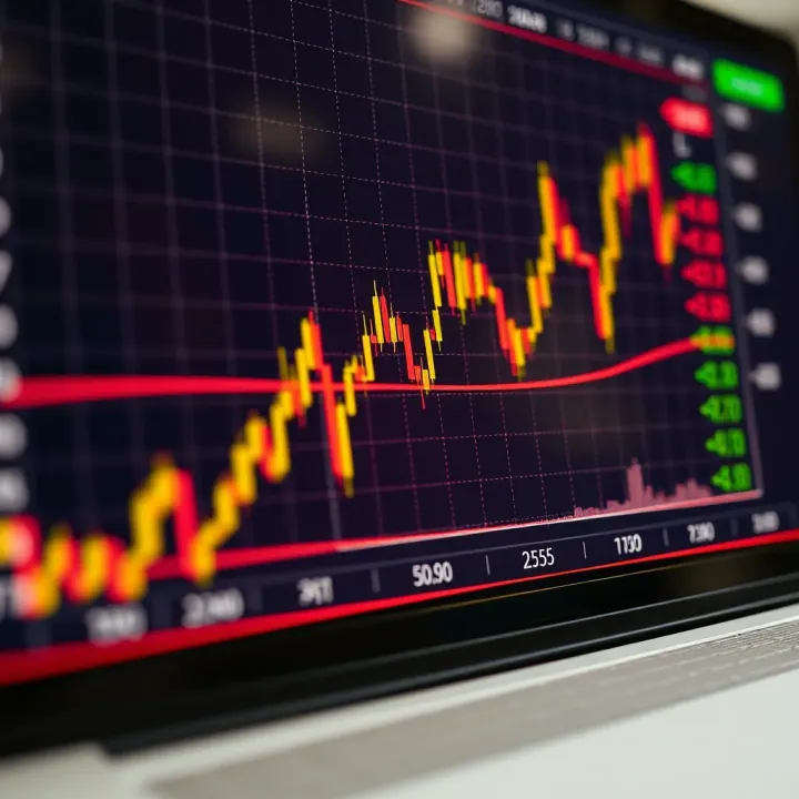 Volatility in Forex Market Exchange Rates Graph showing fluctuating currency exchange rates representing forex market volatility