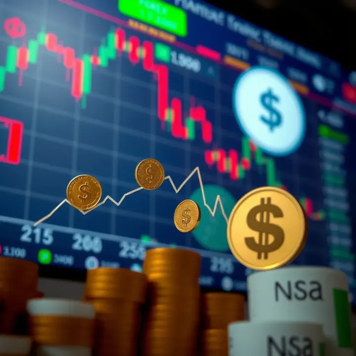Graph illustrating risk management strategies with currency symbols and Nigerian naira sign