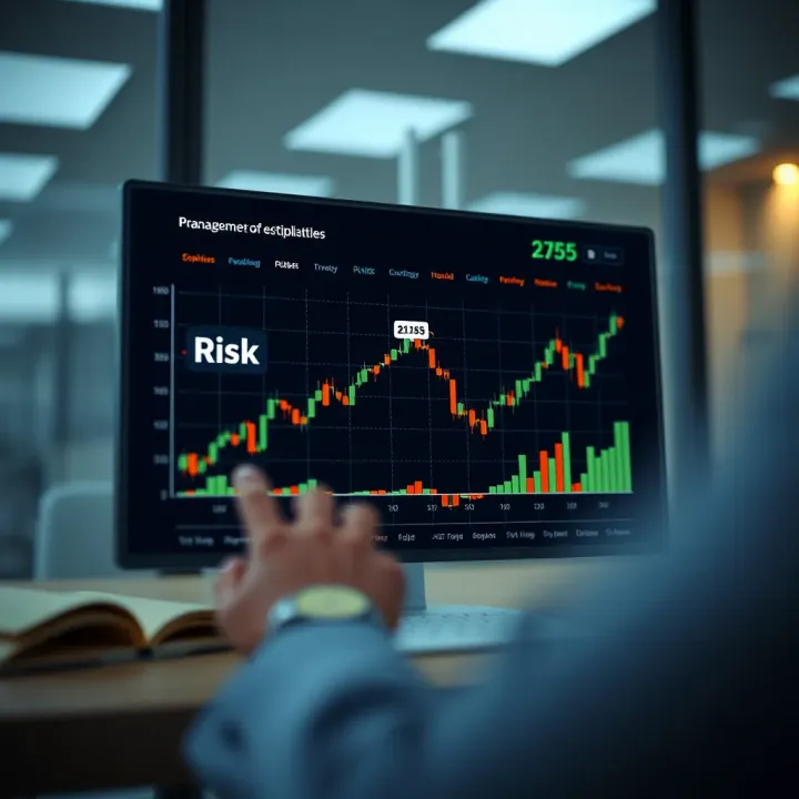 Graph displaying risk management strategies and platform selection icons