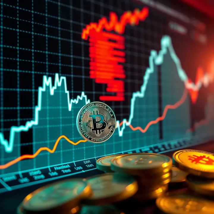 Graph showing upward trend in cryptocurrency market with Nigerian currency symbols