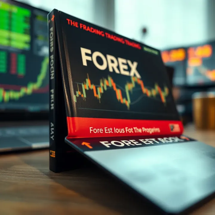 Cover of a forex trading book showing charts and currency symbols