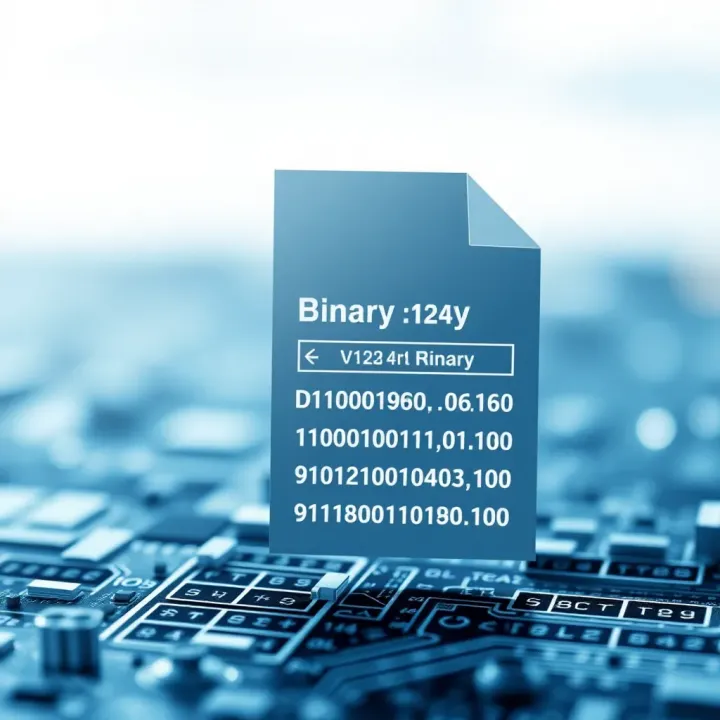 Diagram illustrating the structure of a binary file with sections of data and metadata