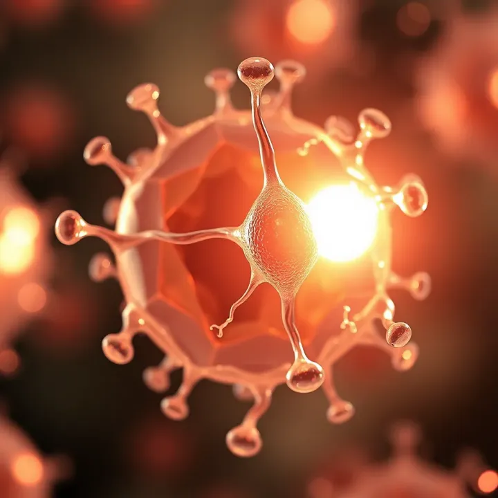 Binary Fission in Bacterial Cell Division Diagram showing a single bacterial cell dividing into two identical daughter cells through binary fission